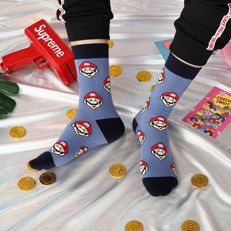 Super Mario FC Sports Socks Cotton Men Socks